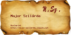 Major Szilárda névjegykártya