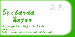 szilarda major business card